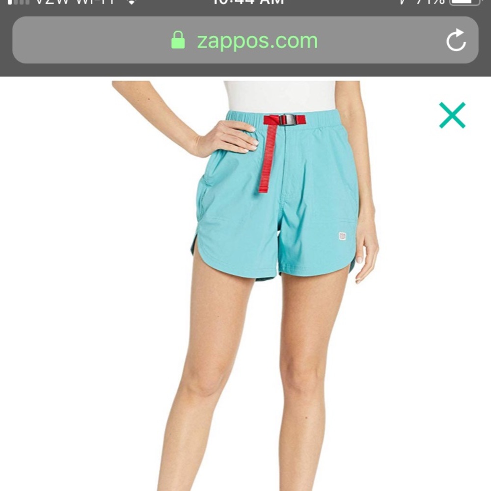 Topo river short glacier blue xs